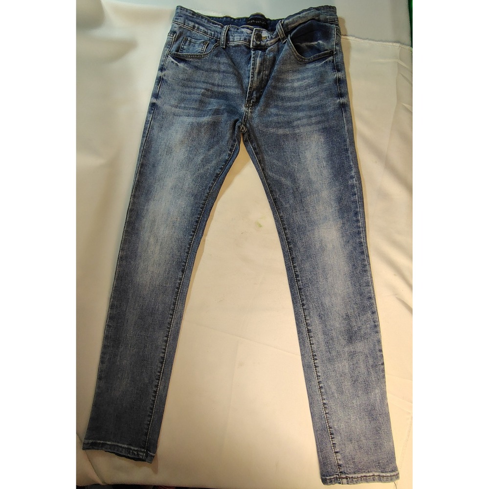 Aeropostale Mens Skinny Jeans Blue Medium Wash Stretch Denim 34x32 Y2K Classic